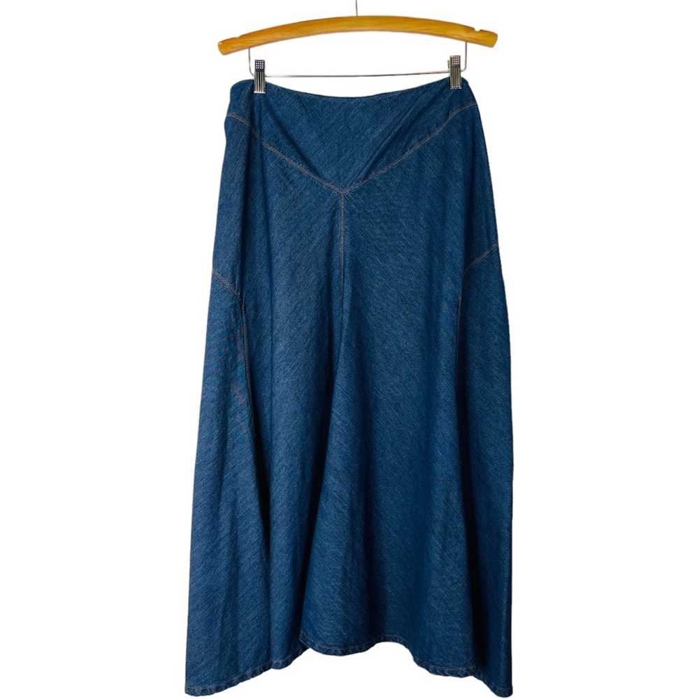Vintage Ralph Lauren blue denim preppy western trendy jean skirt 20W